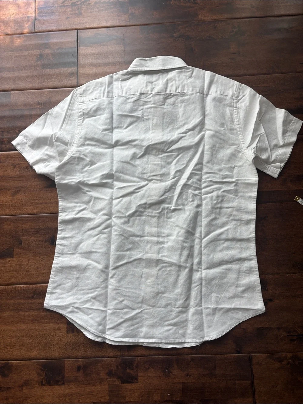 Banana Republic White Short-Sleeve Button-Down Shirt
